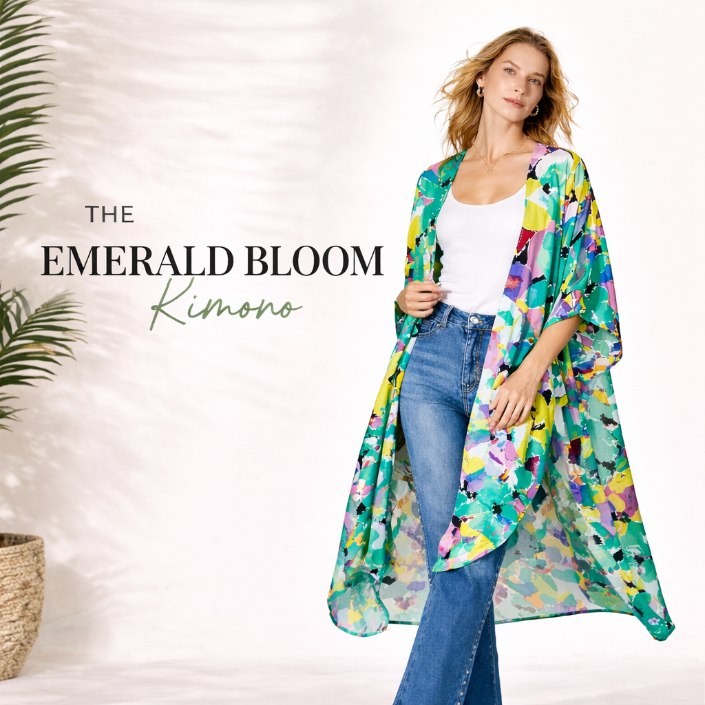 Emerald Bloom Kimono