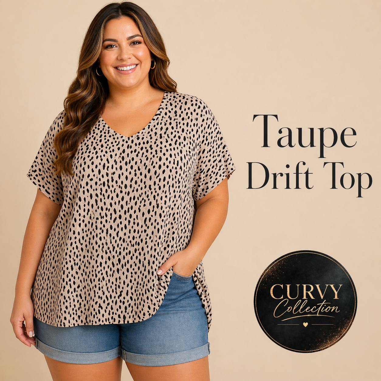Taupe Drift Top
