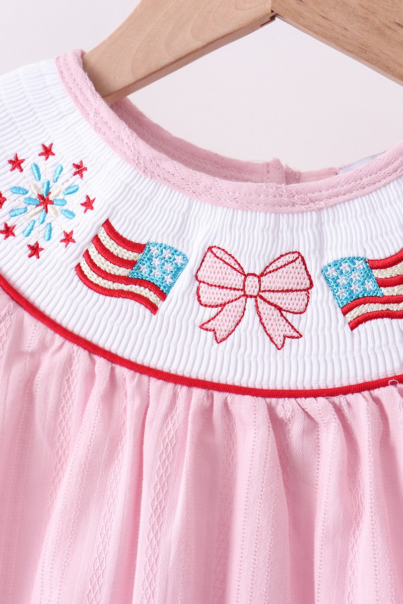 Fireworks & Blush Smocked Set