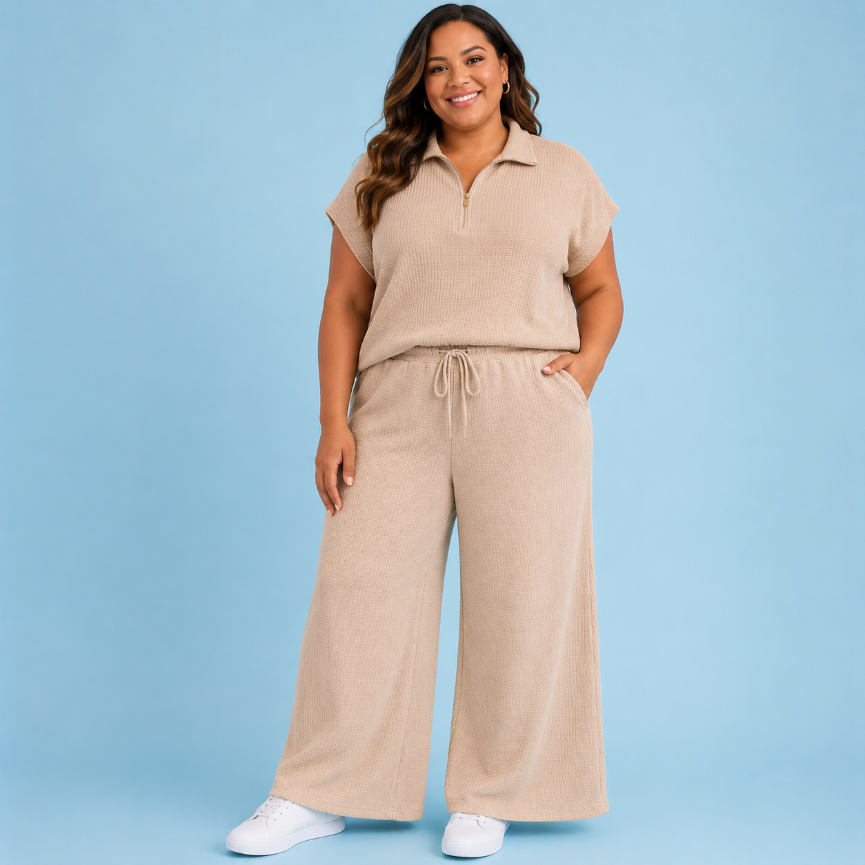 Sandstone Wide Leg Pants