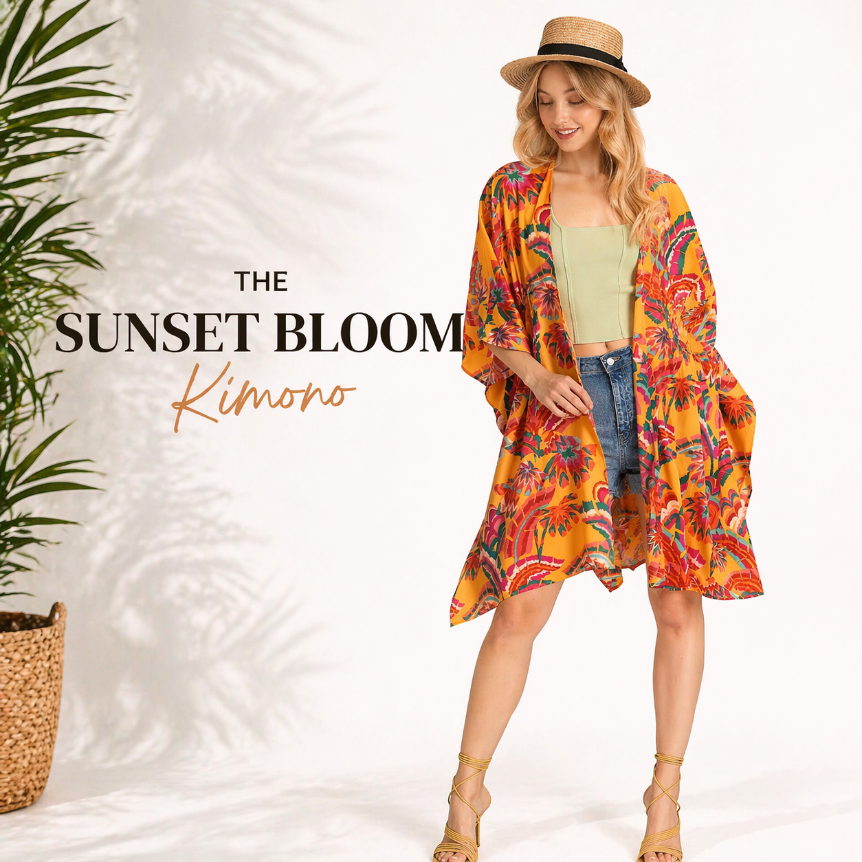 Sunset Bloom Kimono