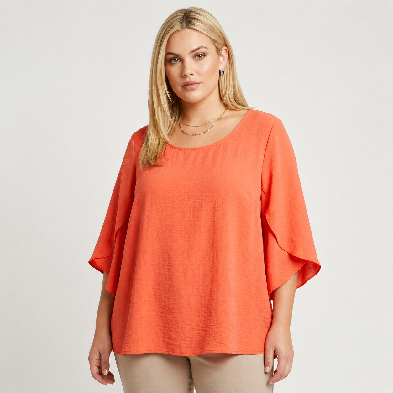 Split Bell Sleeve Top