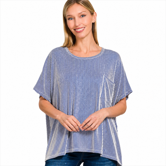 Everyday Ribbed Stripe Top