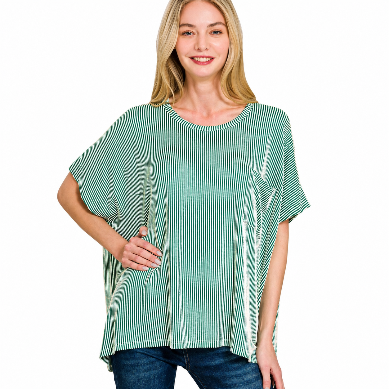 Everyday Ribbed Stripe Top