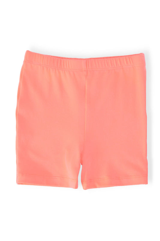 Neon Coral Twirl Shorts