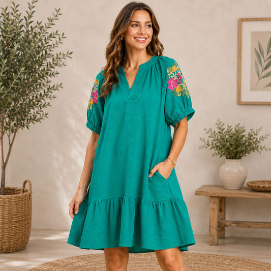 Jade Blossom Dress