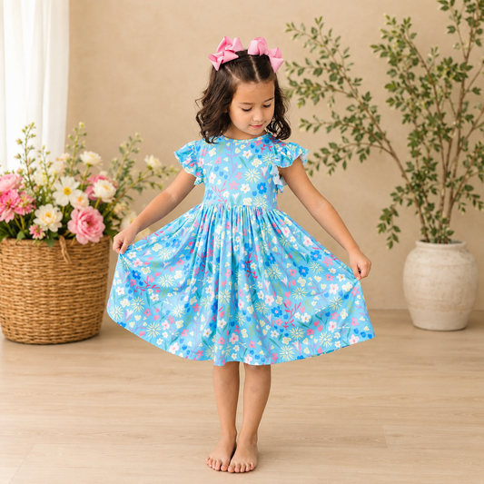 Springtime Flutter Twist Dress