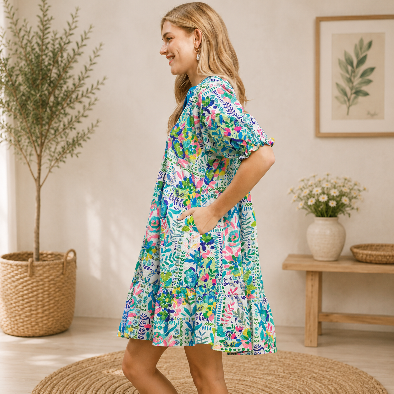 Floral Mosaic Dress