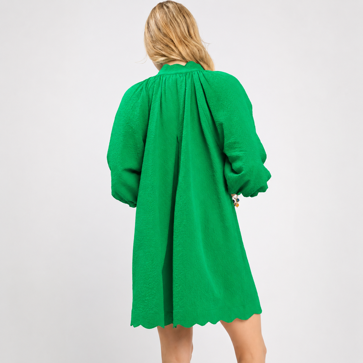 Kelly Green V Dress