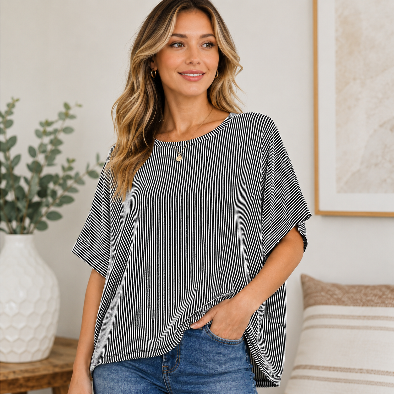 Ribbed Oversized Top