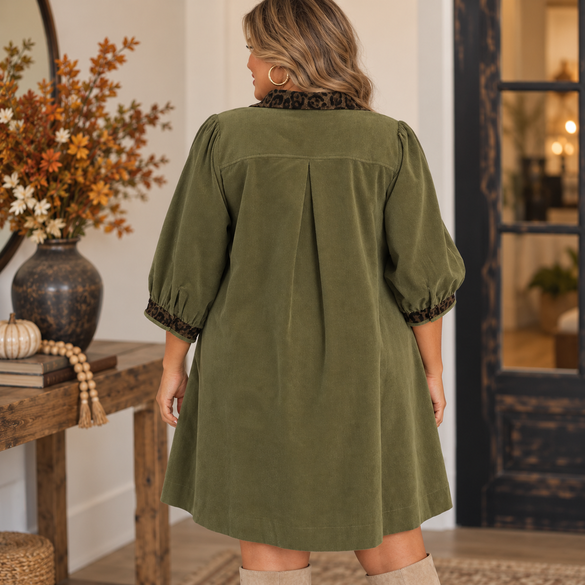 Wild Olive Shift Dress