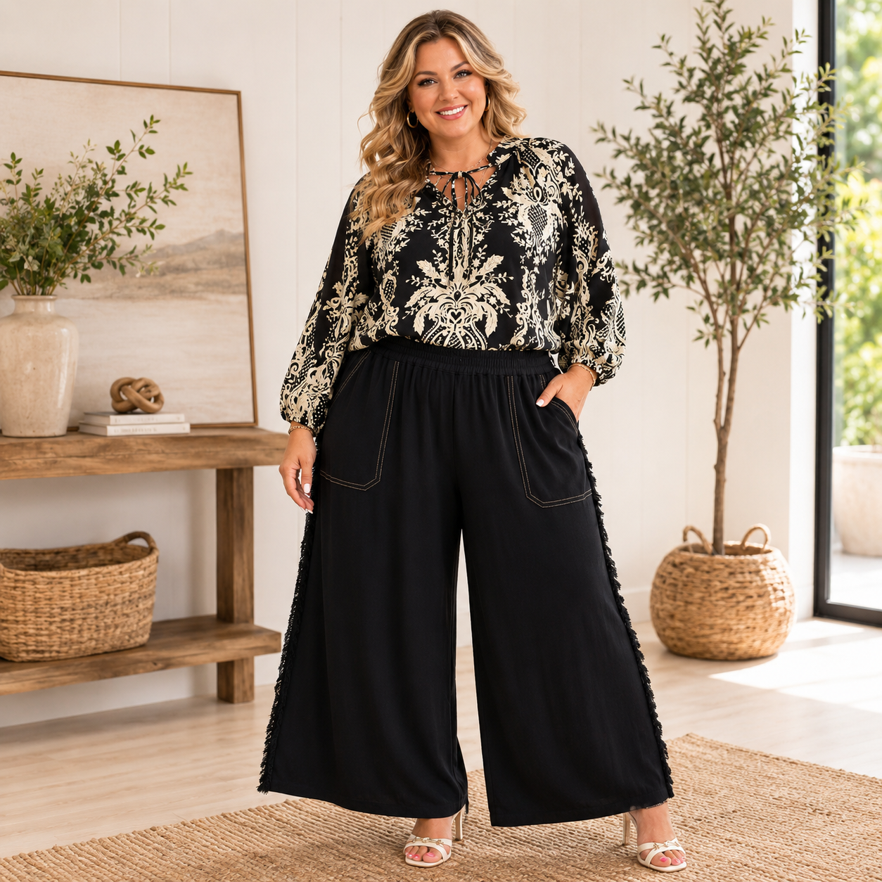 Everyday Fringe Linen Pants