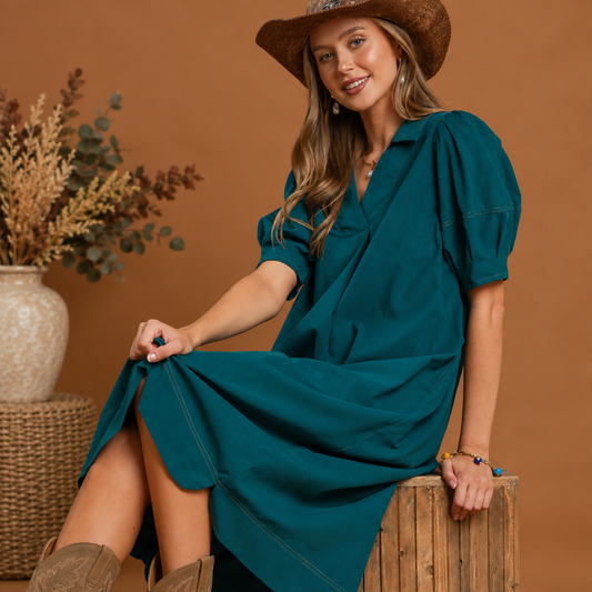 Teal Season Midi Dress