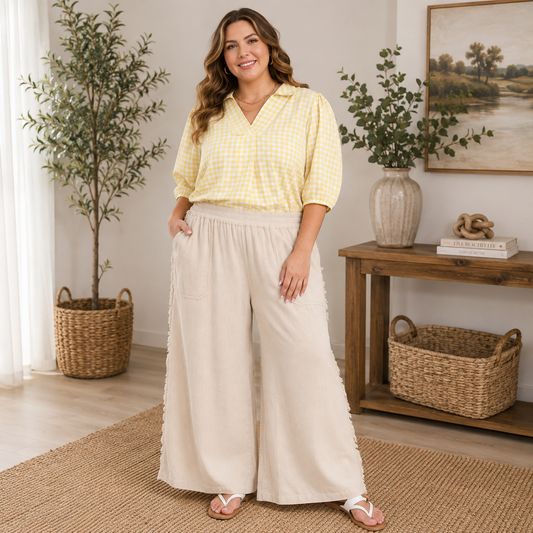 Everyday Fringe Linen Pants