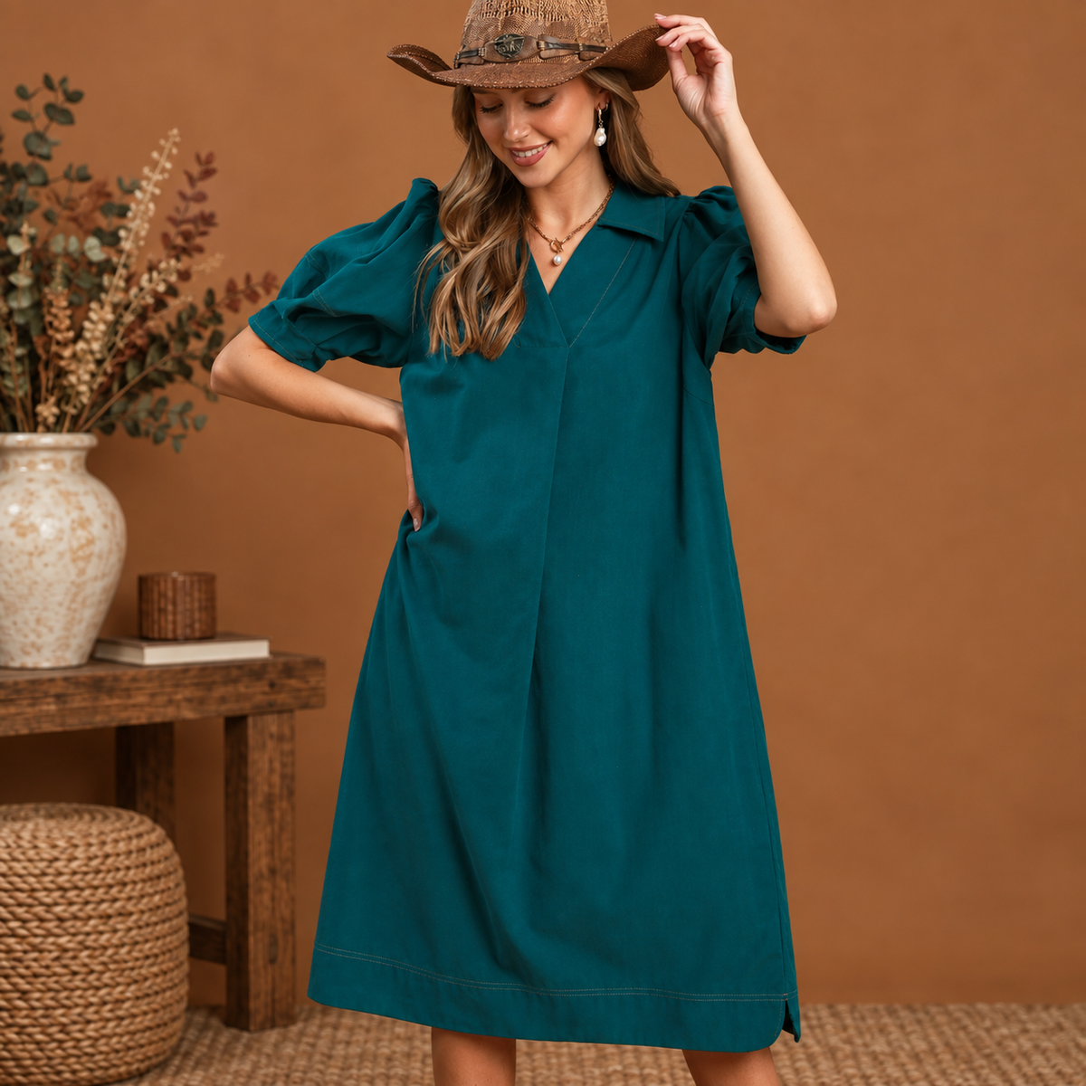 Teal Season Midi Dress